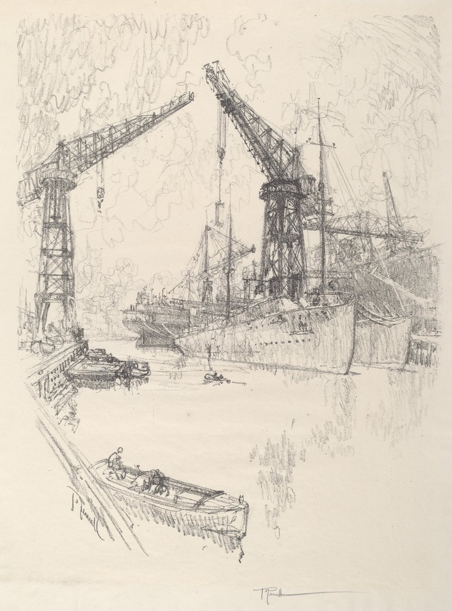 Niszczyciele budynków, 1917. autorstwa Joseph Pennell