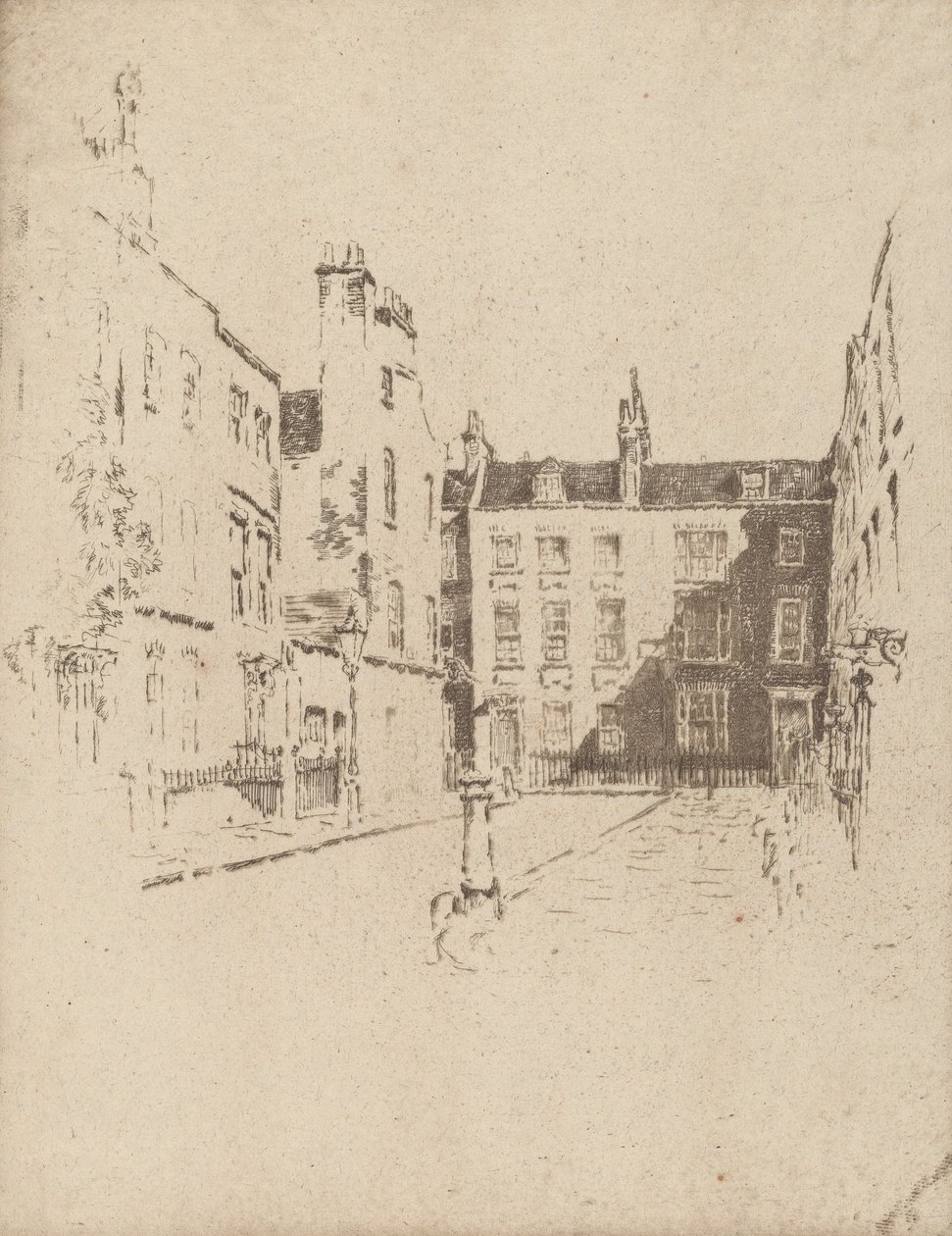 Cowley Street, Westminster, 1906. autorstwa Joseph Pennell