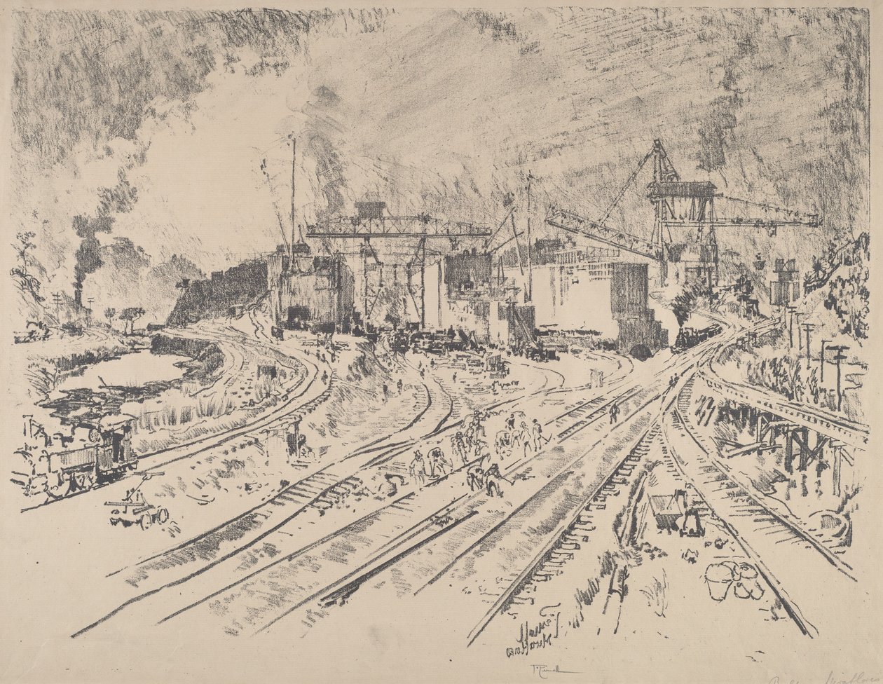 Wczesny poranek, Miraflores, 1912. autorstwa Joseph Pennell