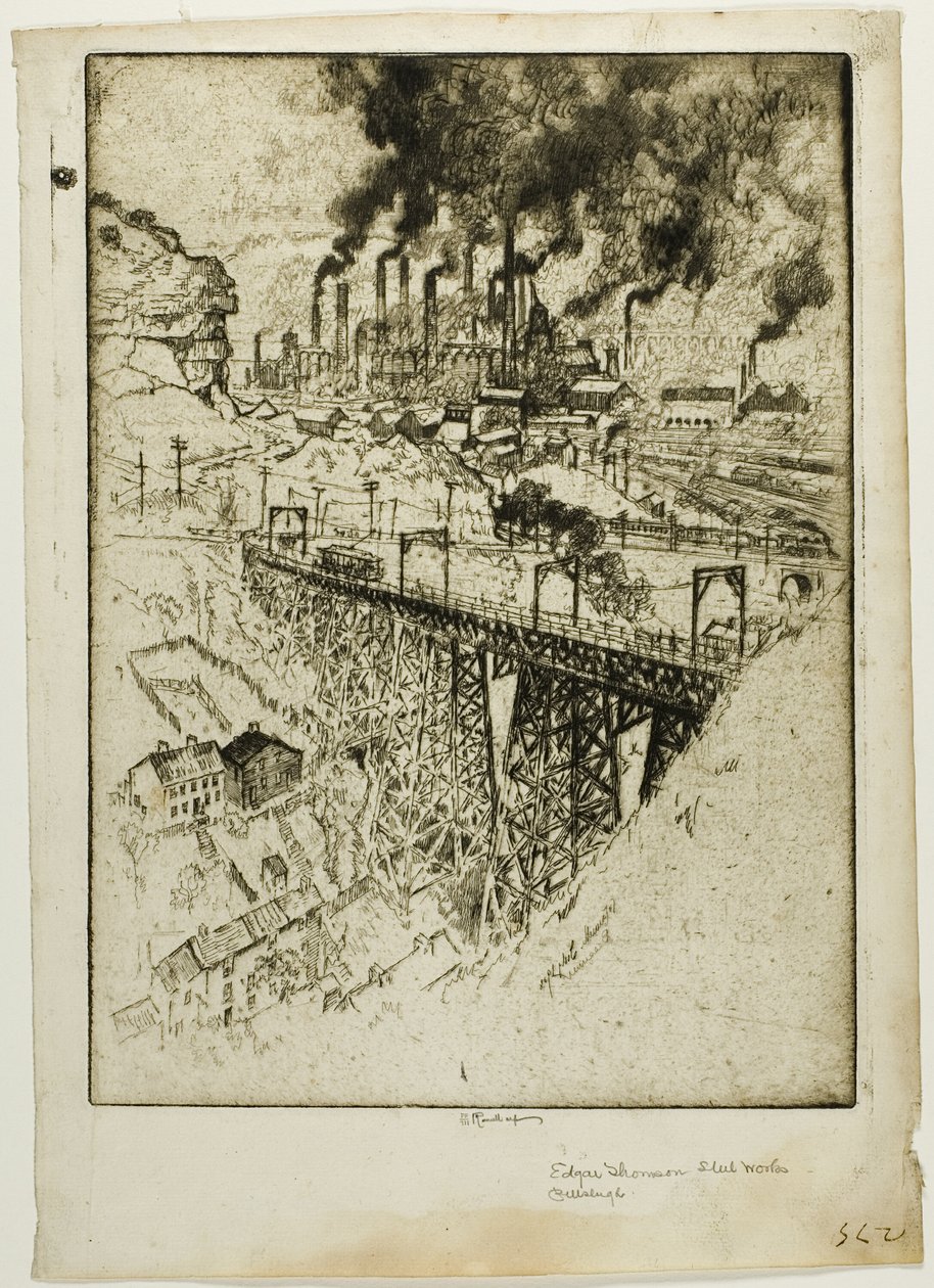 Edgar Thompson Works, Bessemer autorstwa Joseph Pennell