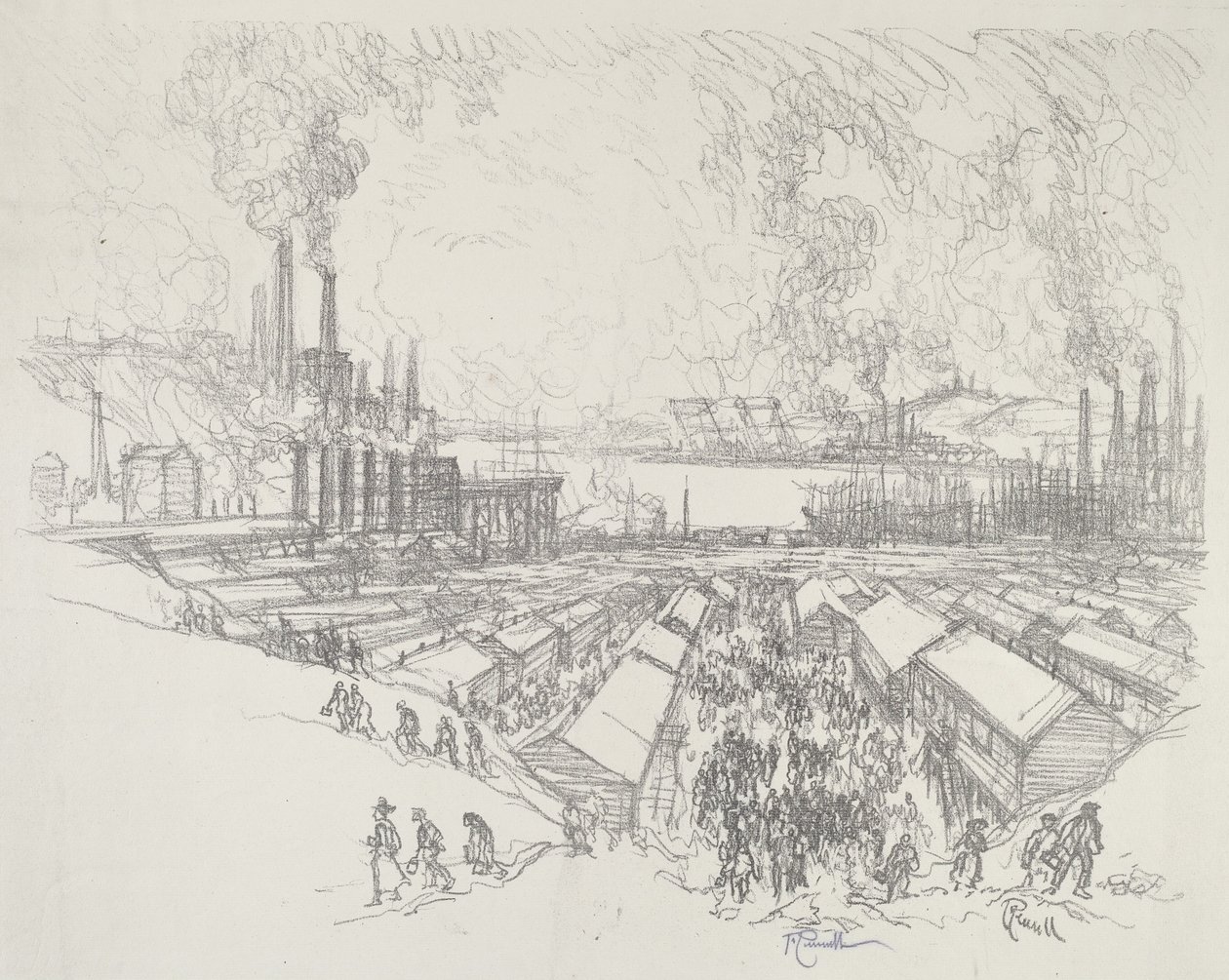 Piąta, 1916. autorstwa Joseph Pennell