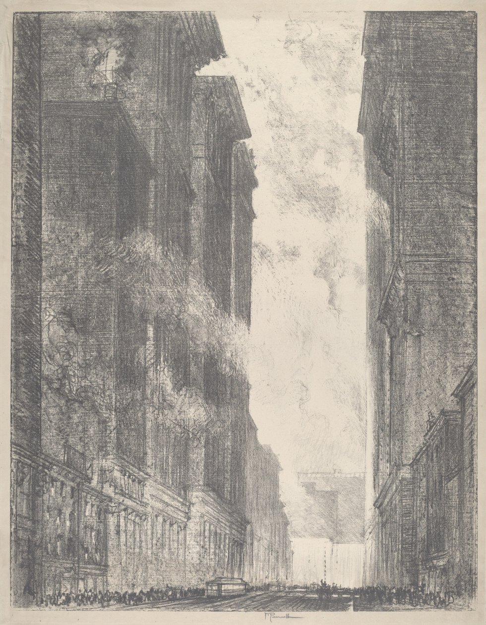 Czwarta Aleja, 1910. autorstwa Joseph Pennell