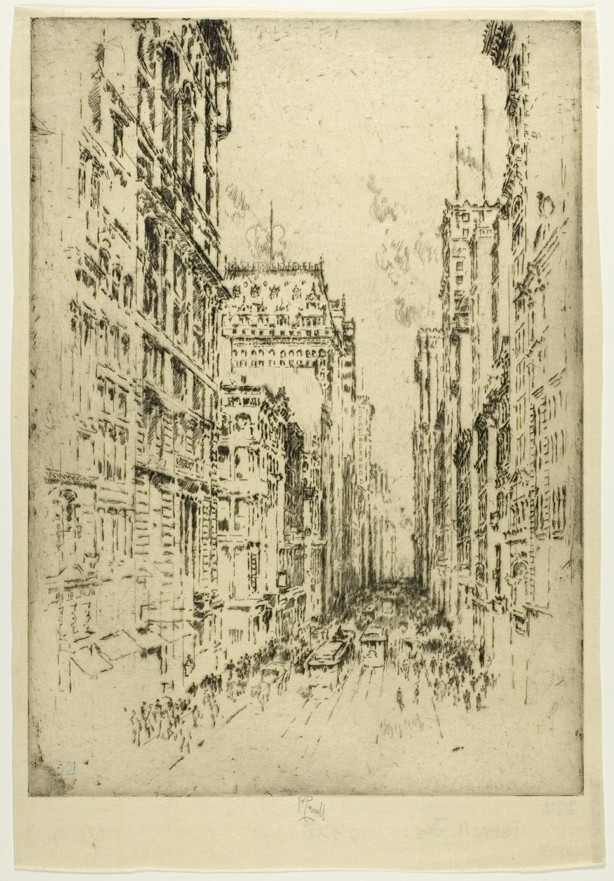 Dolny Broadway autorstwa Joseph Pennell