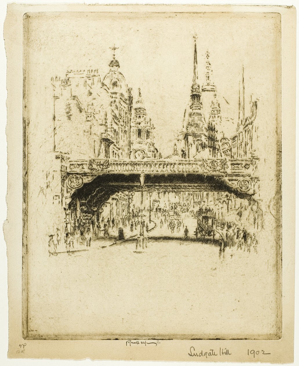 Wzgórze Ludgate autorstwa Joseph Pennell