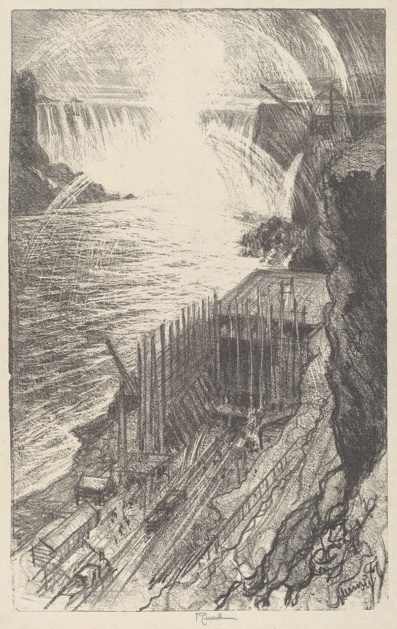 Tęcze Niagary, 1910. autorstwa Joseph Pennell