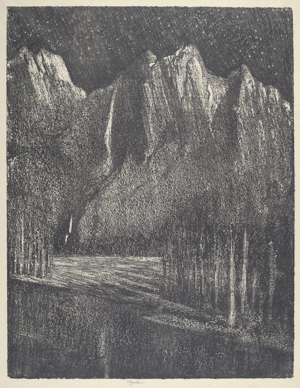 Noc w Yosemite, 1912. autorstwa Joseph Pennell
