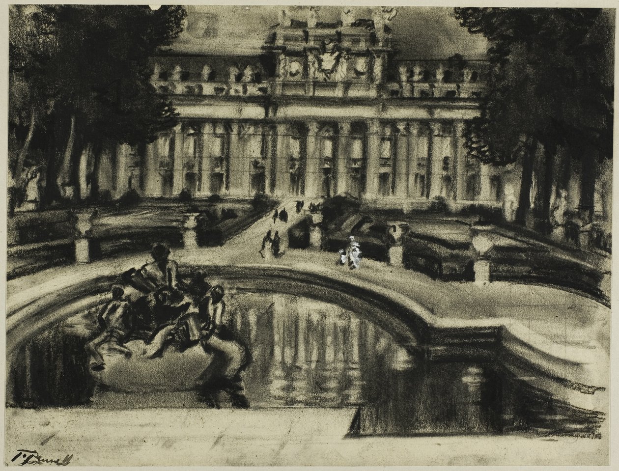 Pałac La Granja autorstwa Joseph Pennell
