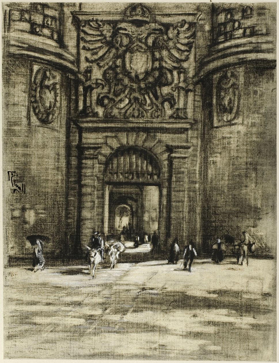 Porta Viragia, Toledo autorstwa Joseph Pennell