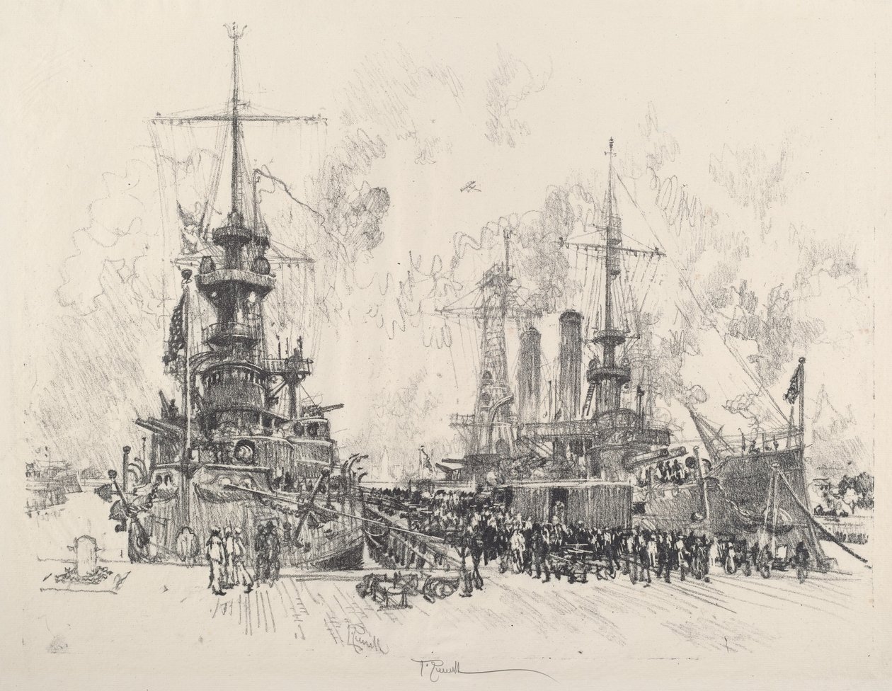 Ponownie gotowy do służby, 1917. autorstwa Joseph Pennell