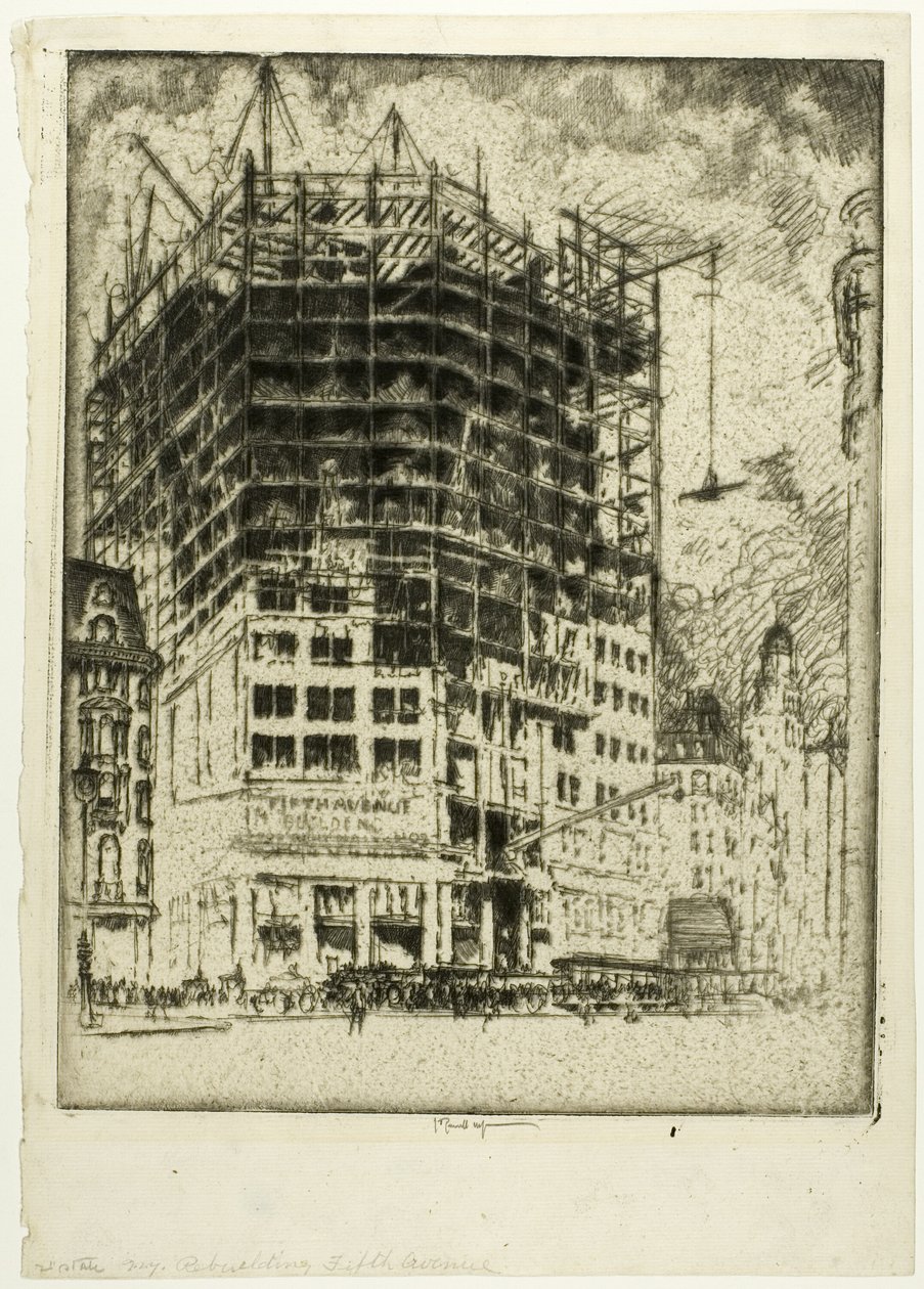 Odbudowa Piątej Alei autorstwa Joseph Pennell