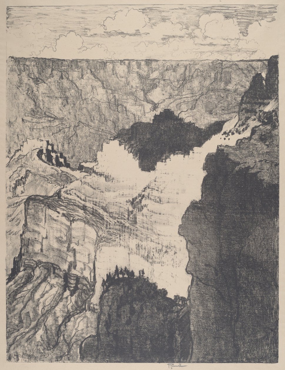 Droga do Białego Miasta, nr I, 1912. autorstwa Joseph Pennell