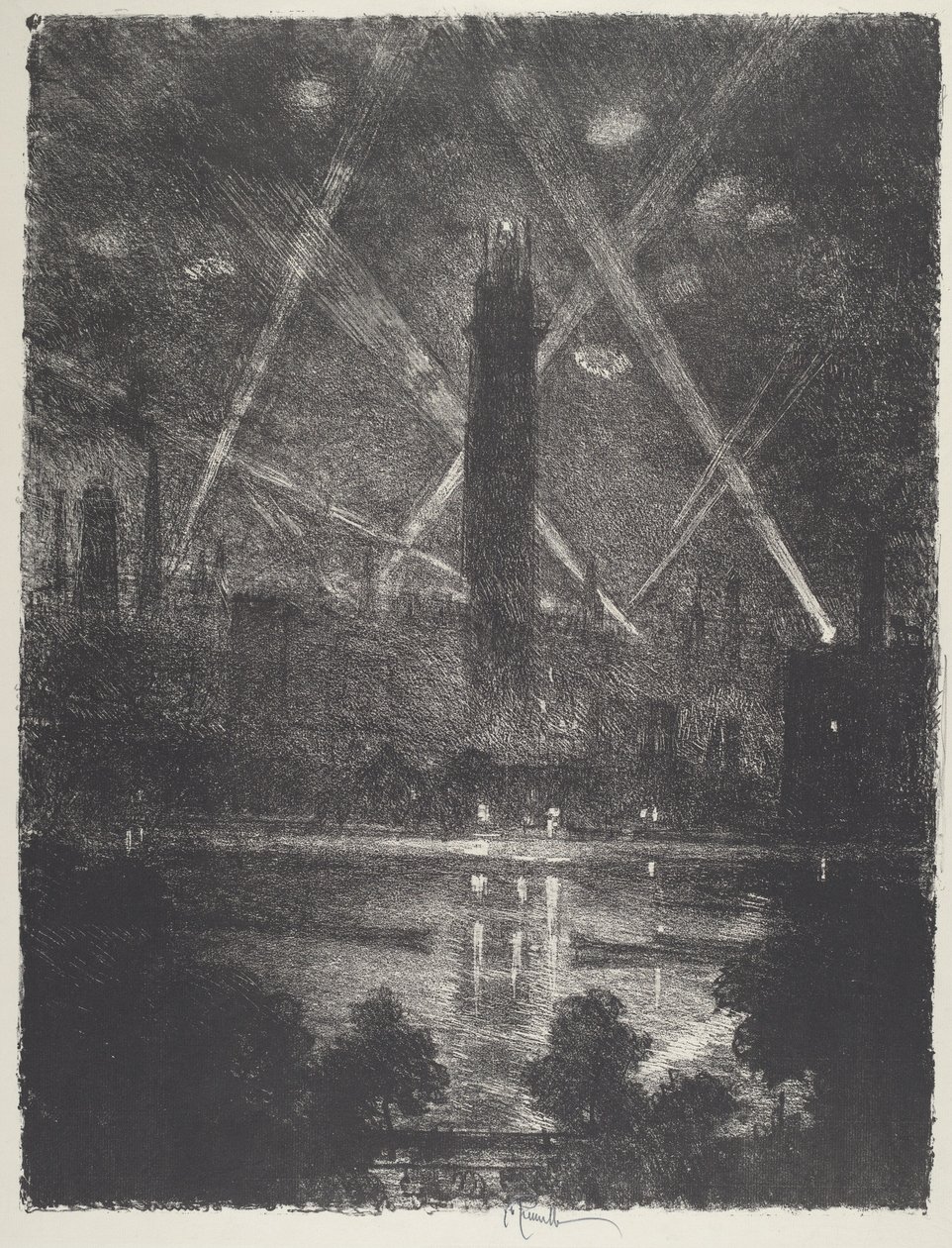 Strzał, 1916. autorstwa Joseph Pennell