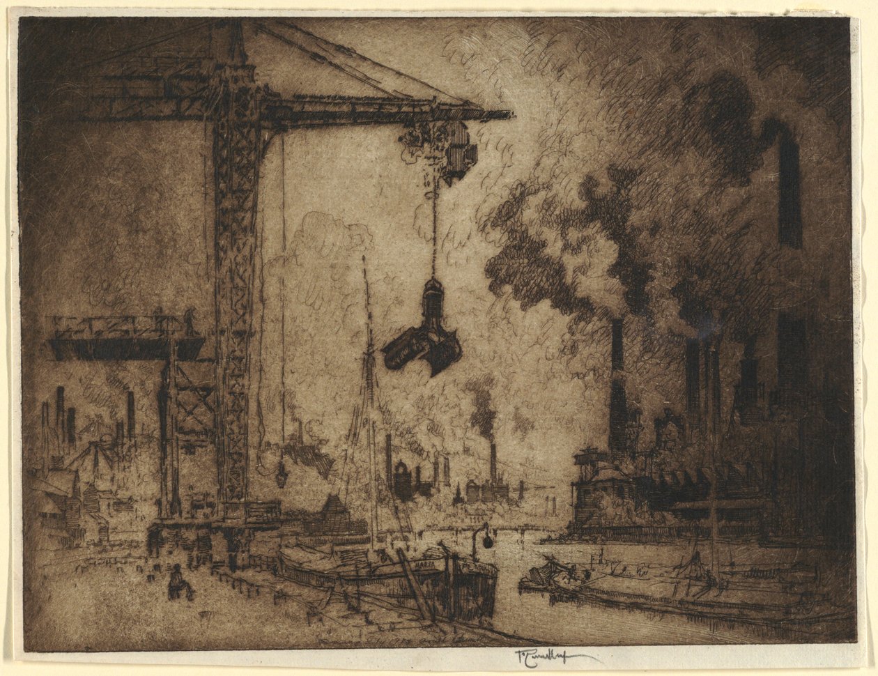 Uchwyt, atak autorstwa Joseph Pennell