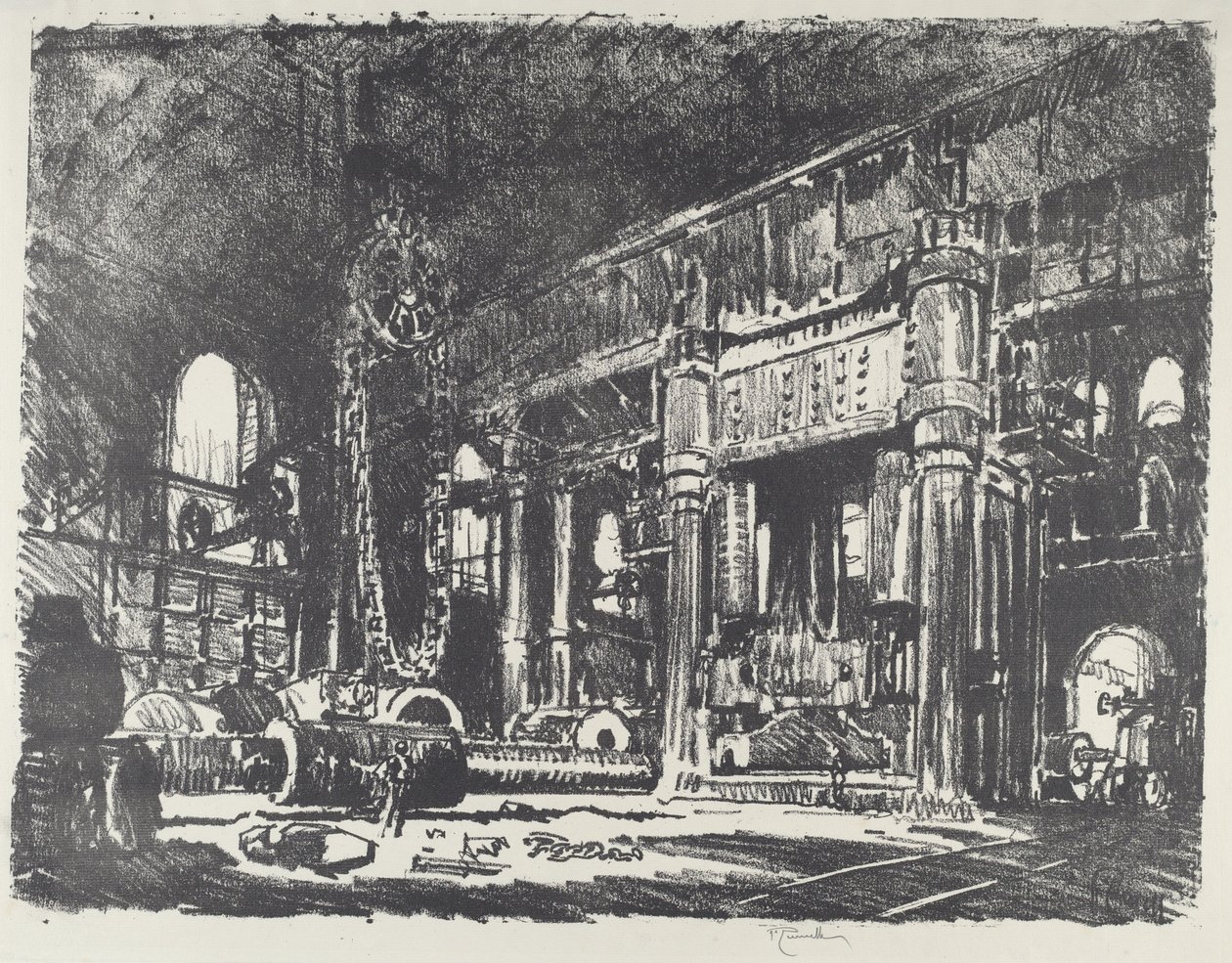 Kuźnia broni autorstwa Joseph Pennell