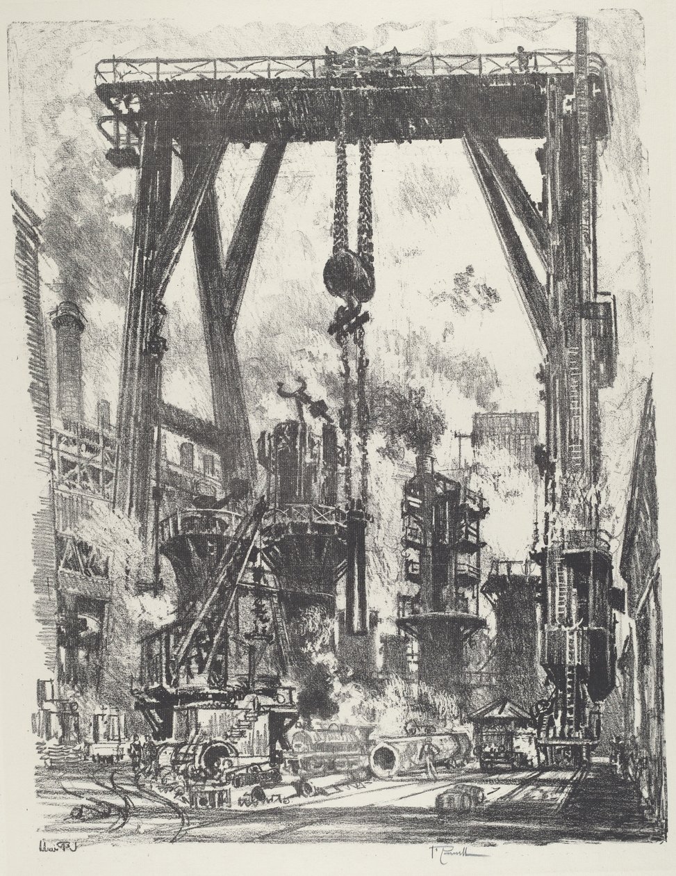 Stara strzelnica, 1916. autorstwa Joseph Pennell