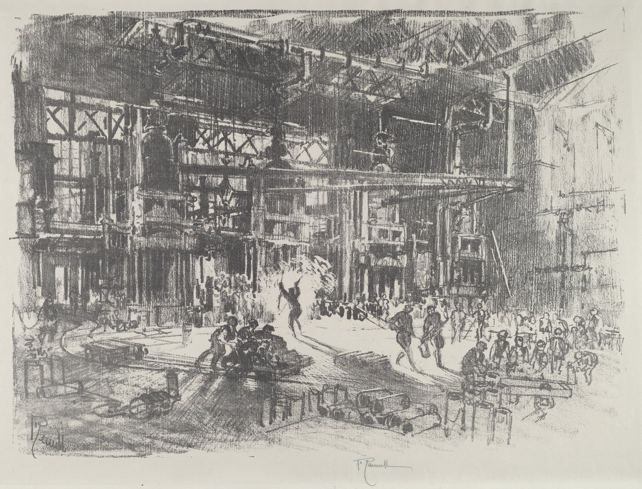 Prasy, 1916. autorstwa Joseph Pennell