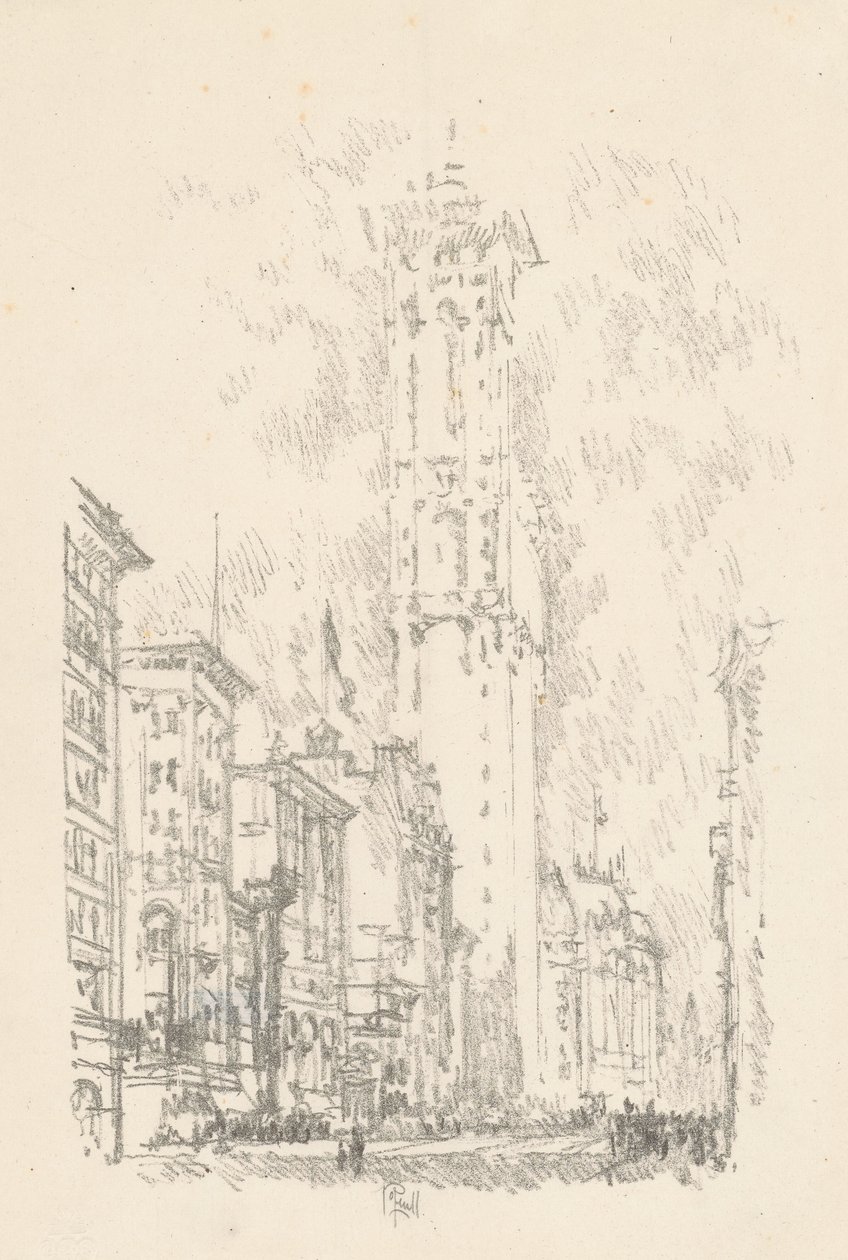 Budynek Timesa, 1904. autorstwa Joseph Pennell