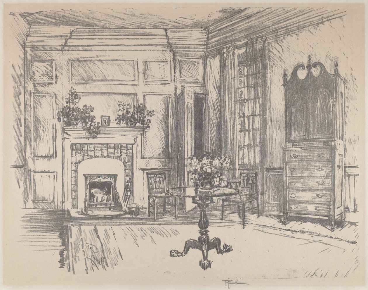 Wieczernik, Stenton, 1912. autorstwa Joseph Pennell