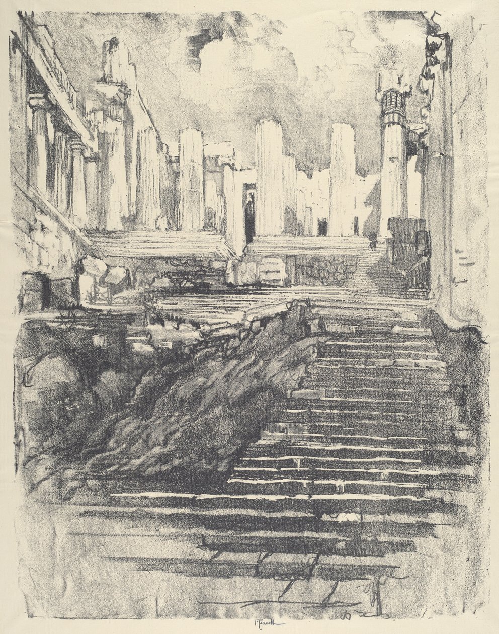 Droga na Akropol autorstwa Joseph Pennell
