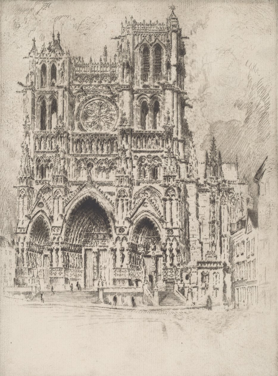 Front zachodni, Amiens, 1907. autorstwa Joseph Pennell
