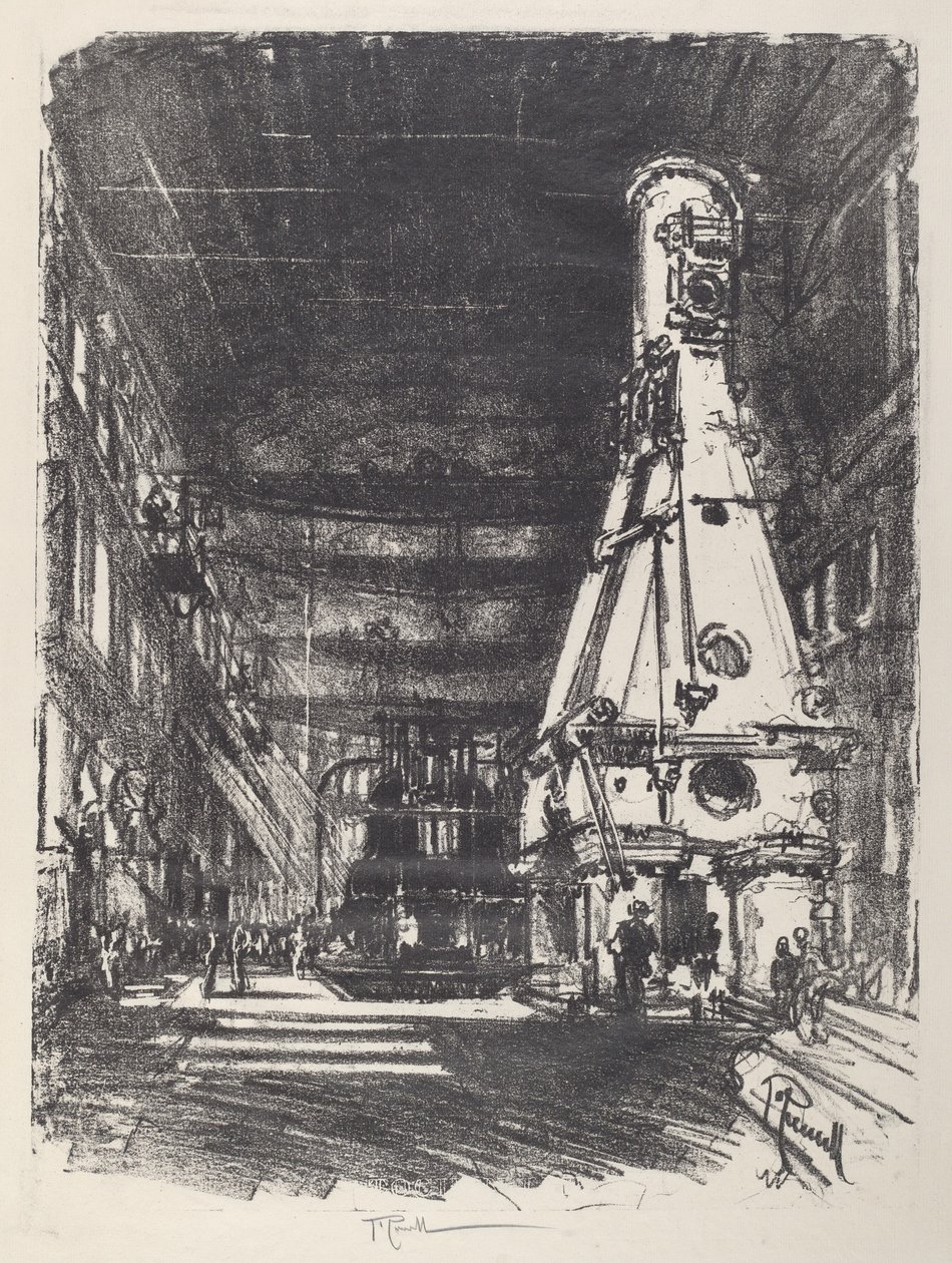 Białe i czarne młoty, 1917. autorstwa Joseph Pennell