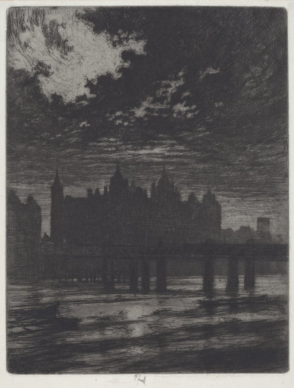 Sąd Whitehall autorstwa Joseph Pennell