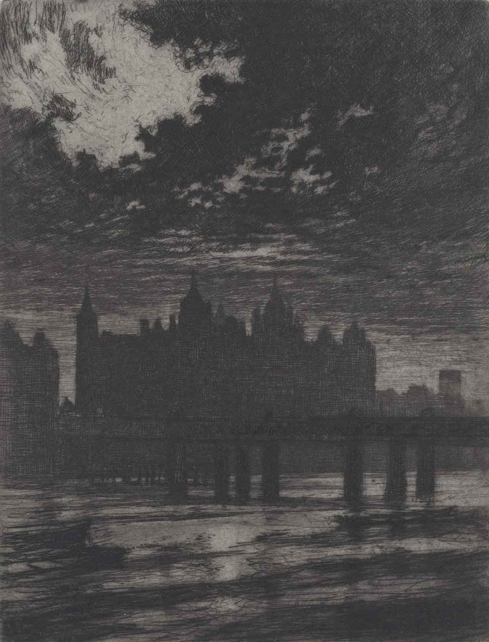 Sąd Whitehall, 1903. autorstwa Joseph Pennell
