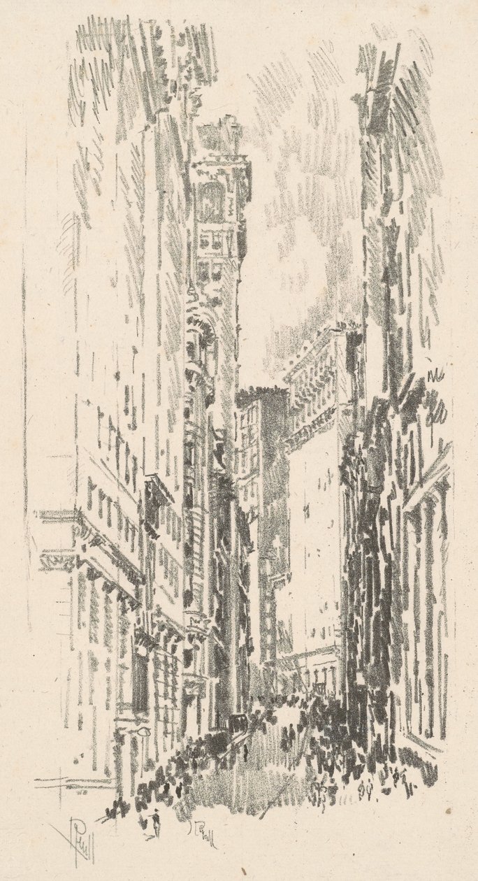 William Street autorstwa Joseph Pennell
