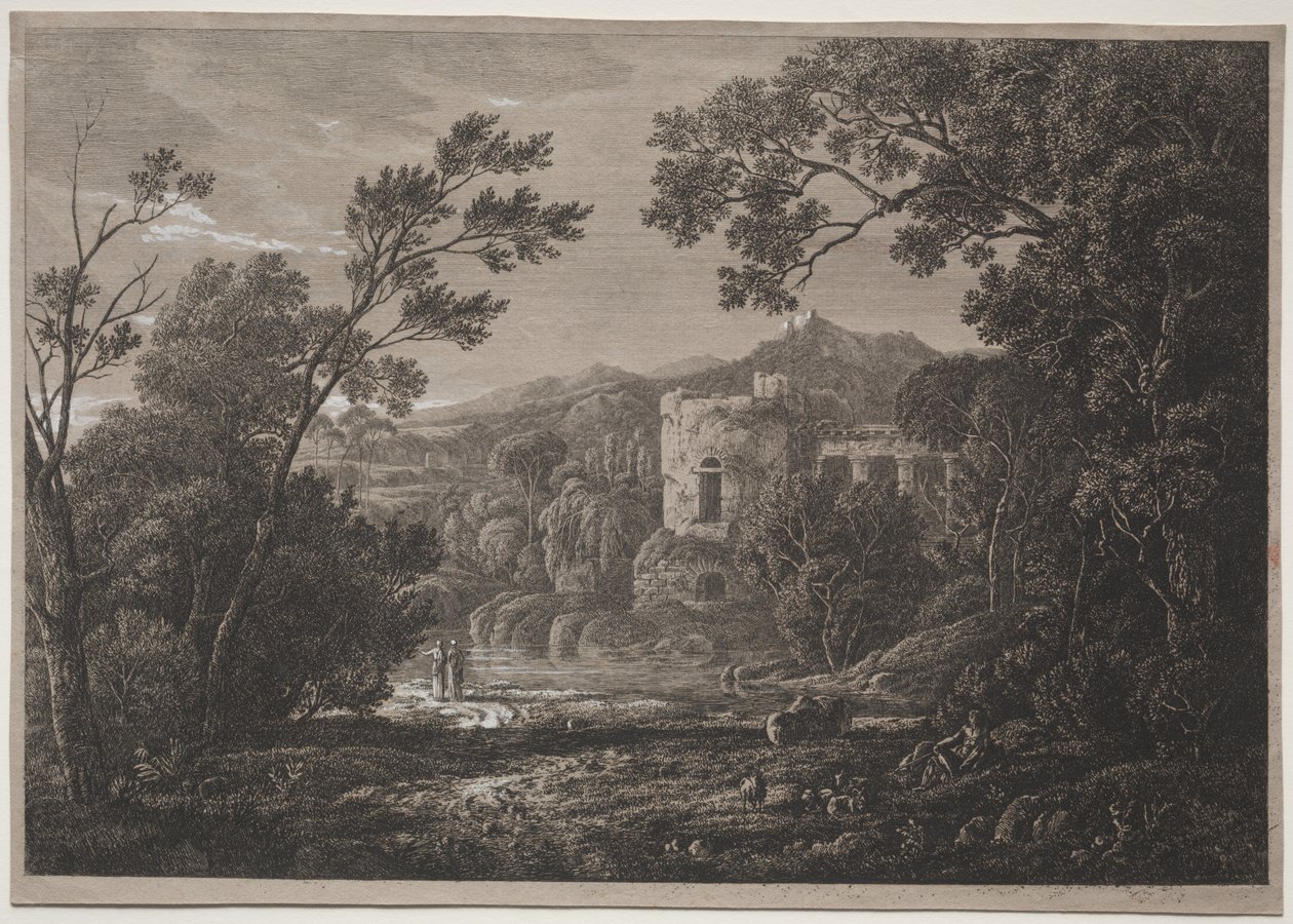 Widok włoski, c. 1810 . autorstwa Joseph Rebell