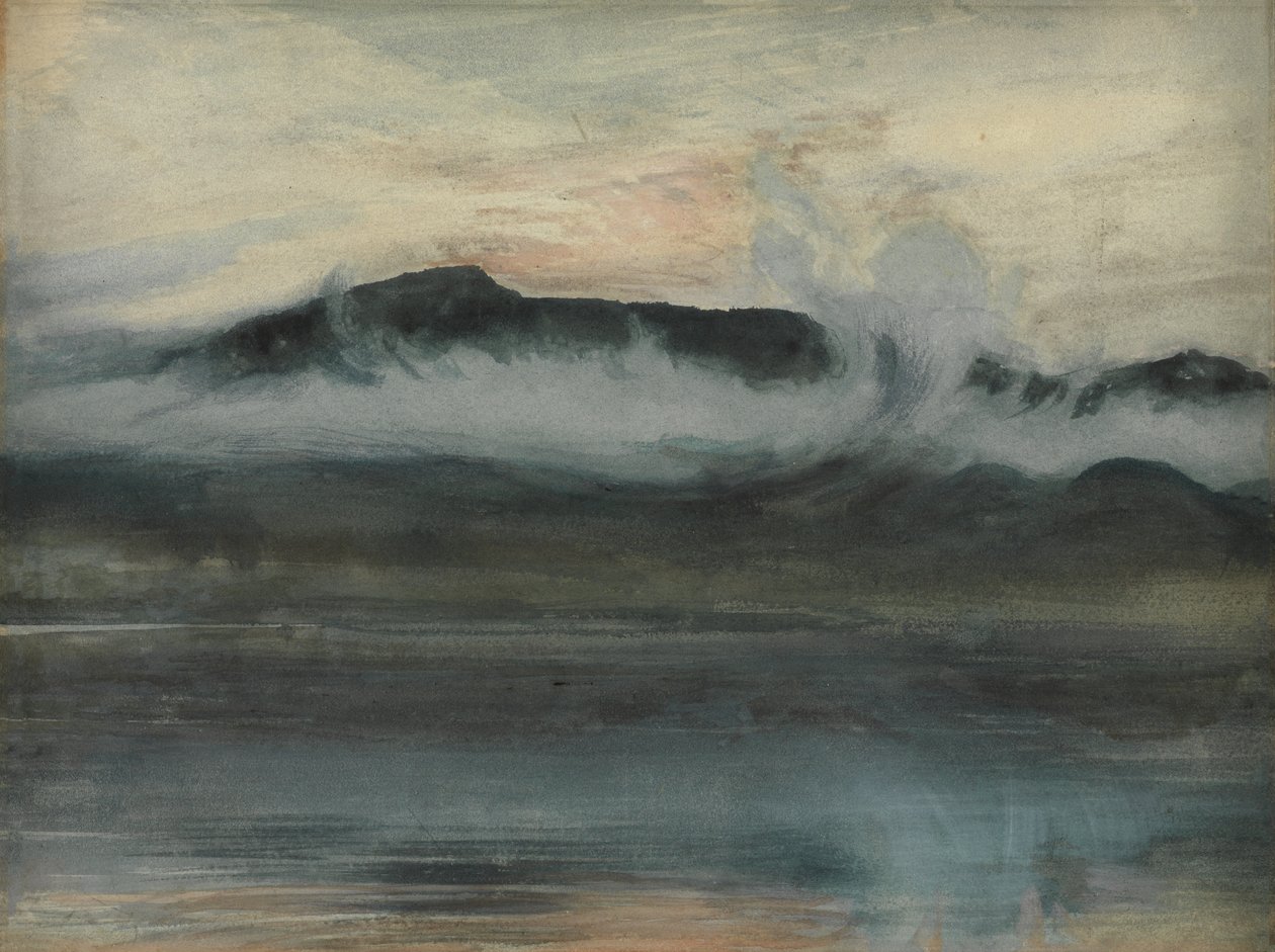 Coniston i Staruszek (Akwarela) autorstwa Joseph Severn