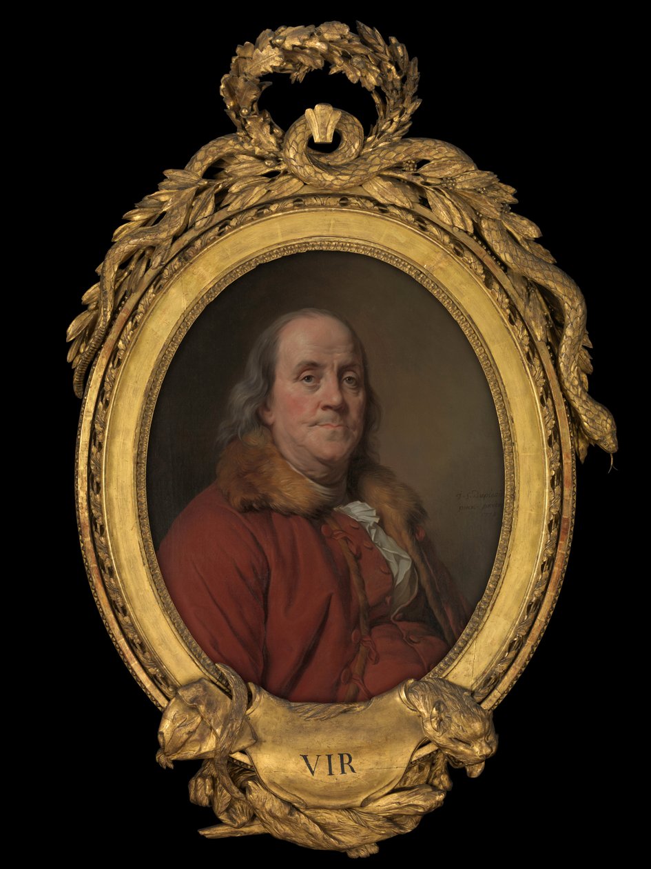 Benjamin Franklin autorstwa Joseph Siffred Duplessis