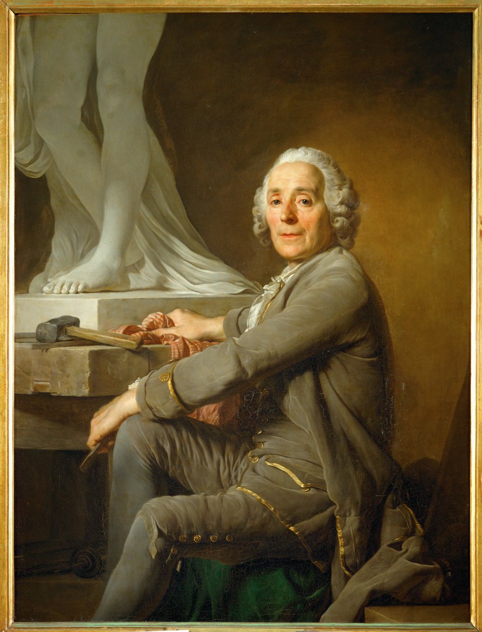 Christophe Gabriel Allegrain, rzeźbiarz ... autorstwa Joseph Siffred Duplessis
