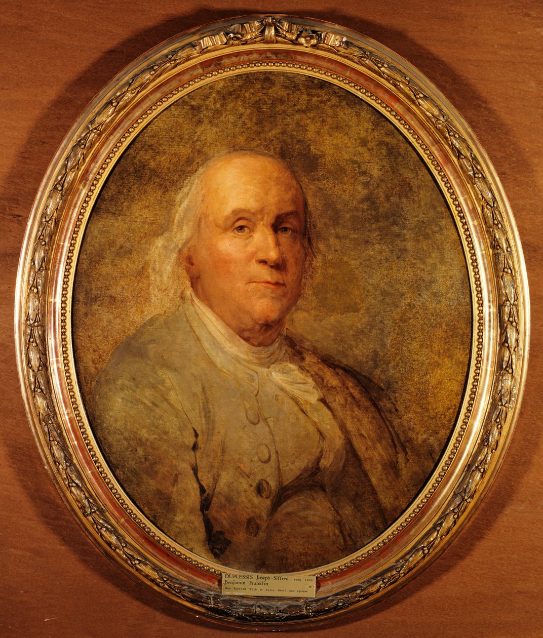 Francuzi:  Benjamin Franklin (1706-1790) autorstwa Joseph Siffred Duplessis