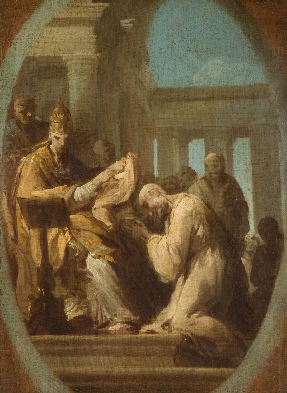 Niezidentyfikowana ceremonia papieska, 1744-48. autorstwa Joseph Siffred Duplessis