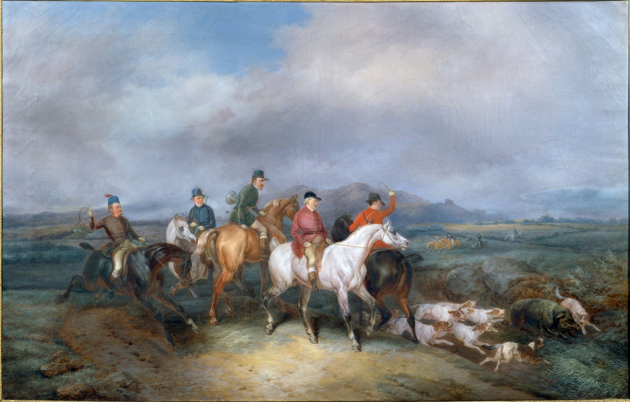 Eberjagd autorstwa Joseph Simon Volmar