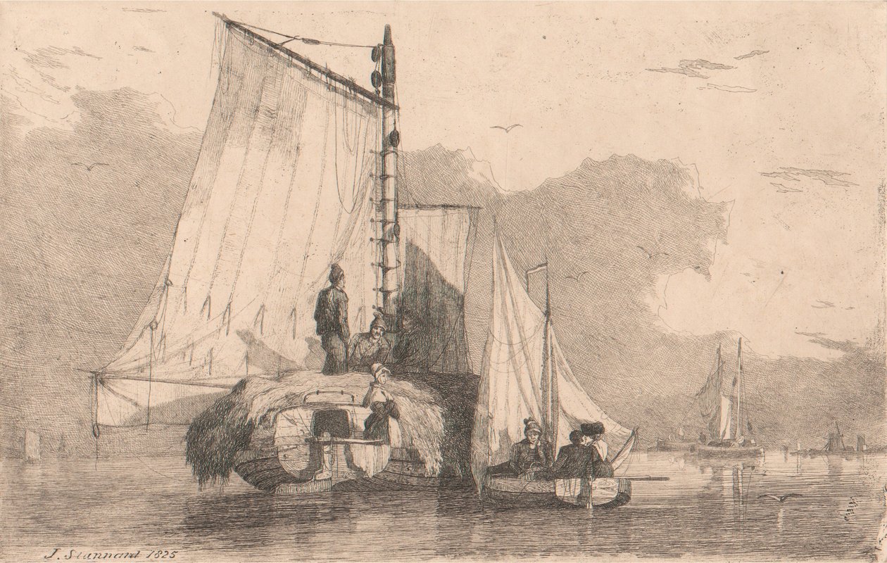 Łodzie w Braydon, 1825 r. autorstwa Joseph Stannard