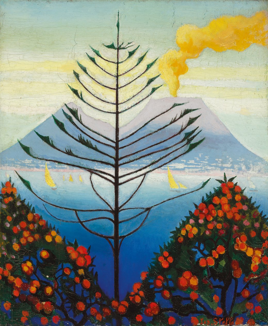 Capri (olej na płótnie) autorstwa Joseph Stella