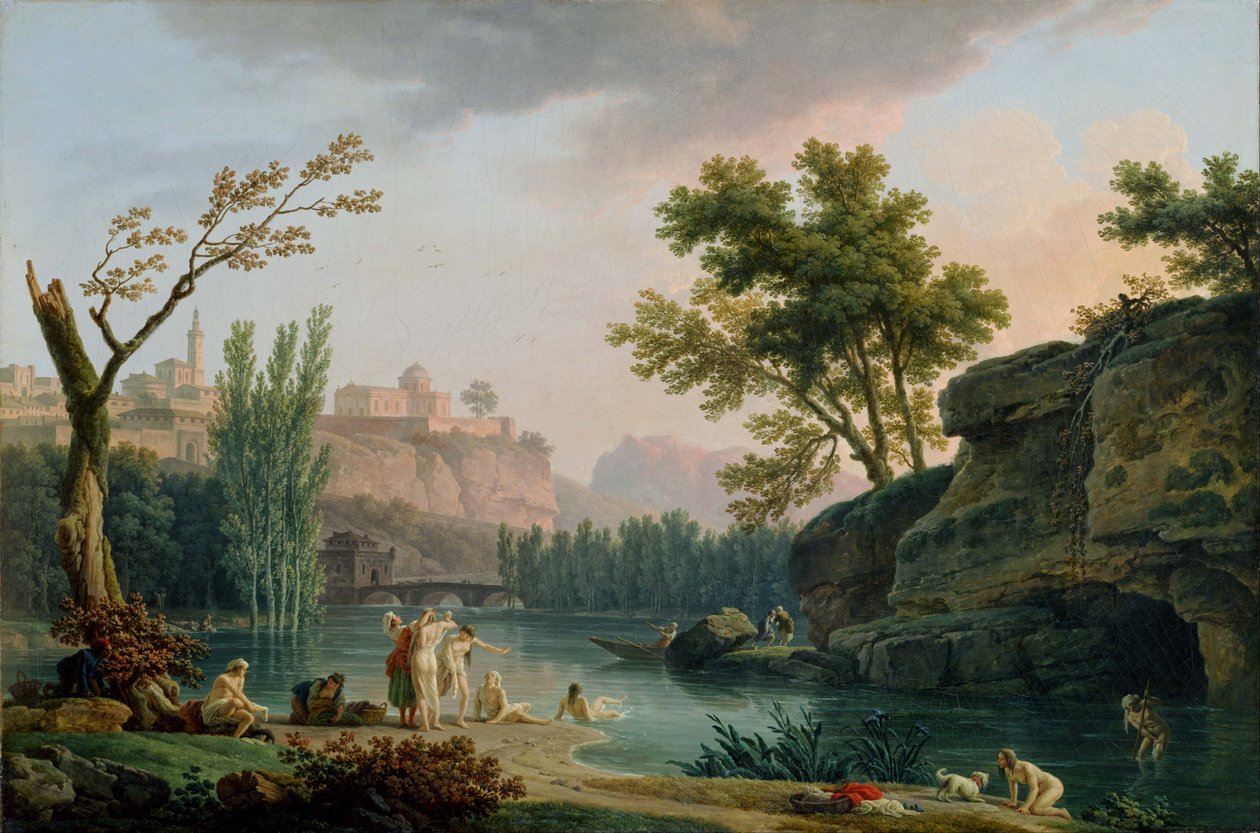 Letnie wieczory, włoski krajobraz. autorstwa Joseph Vernet