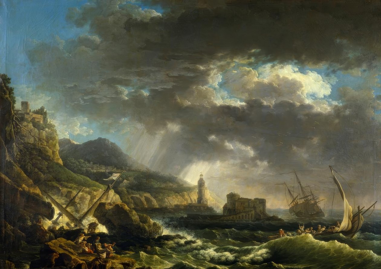 Wrak statku autorstwa Claude Joseph Vernet