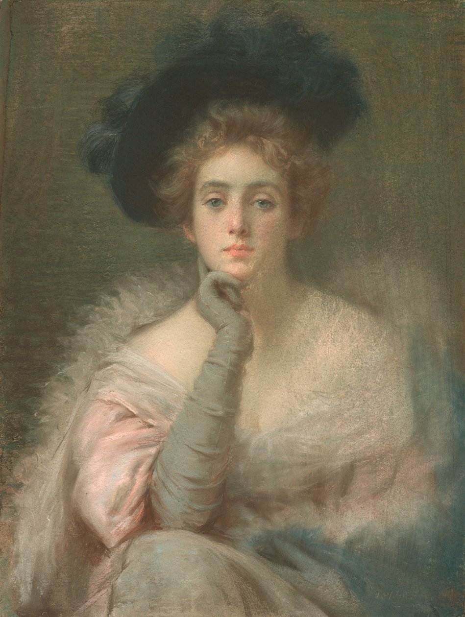 Dama w różu, 1898 autorstwa Joseph W. Gies