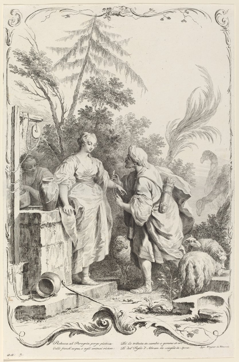 Rebecca przy studni autorstwa Joseph Wagner