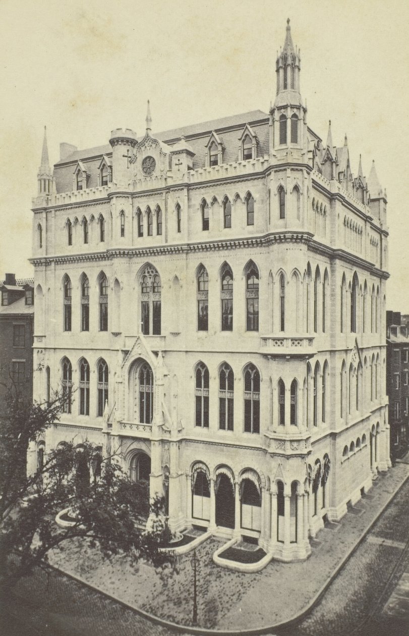 Nowa Świątynia Masońska, Boston, lata 60. XIX wieku. autorstwa Joseph Ward