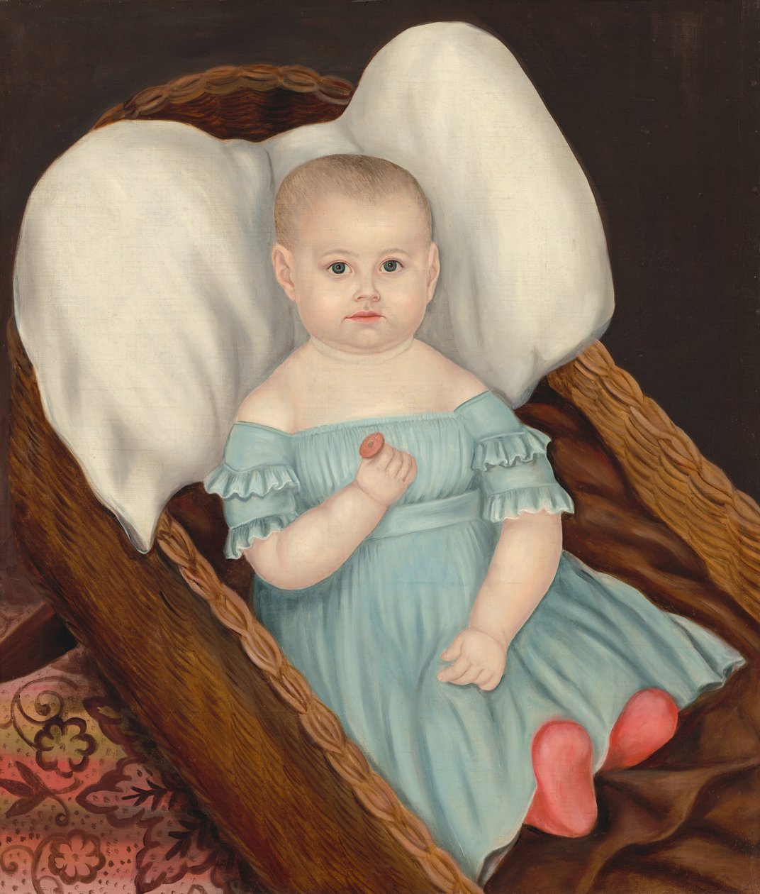 Dziecko w wiklinowym koszu, ok. 1840. autorstwa Joseph Whiting Stock
