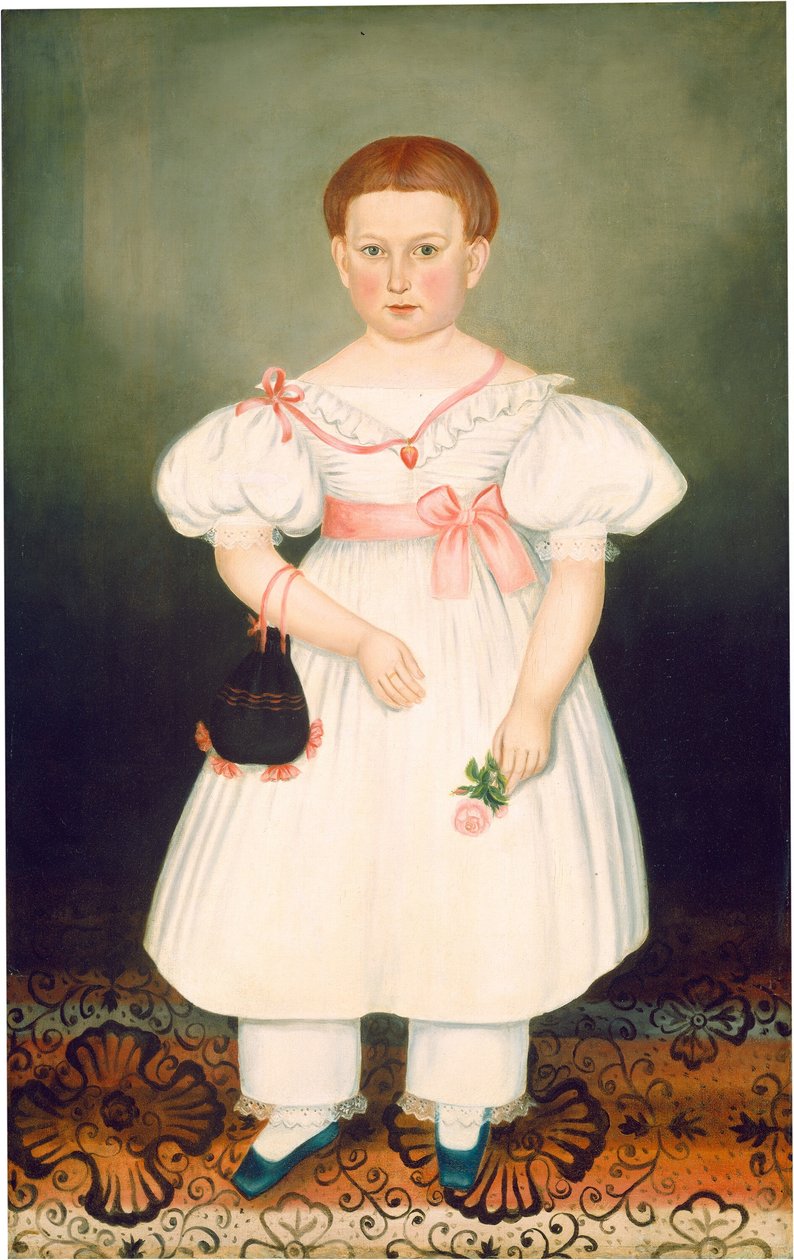 Dziewczyna z siatką i różą autorstwa Joseph Whiting Stock