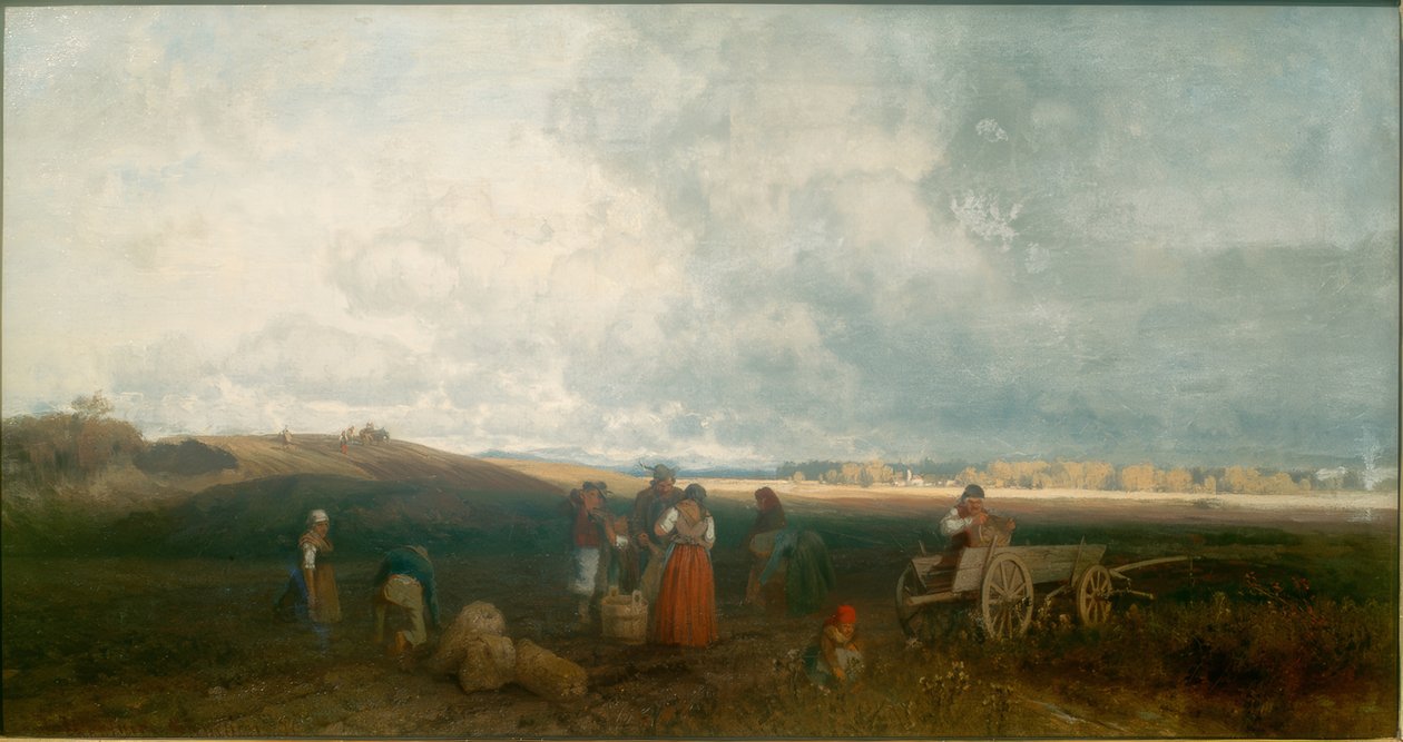 Zbiór ziemniaków w Chiemgau autorstwa Joseph Wopfner