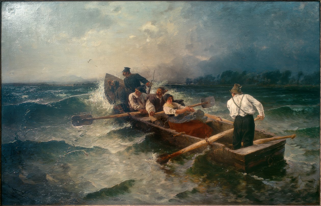 Pogoń kłusowników autorstwa Joseph Wopfner