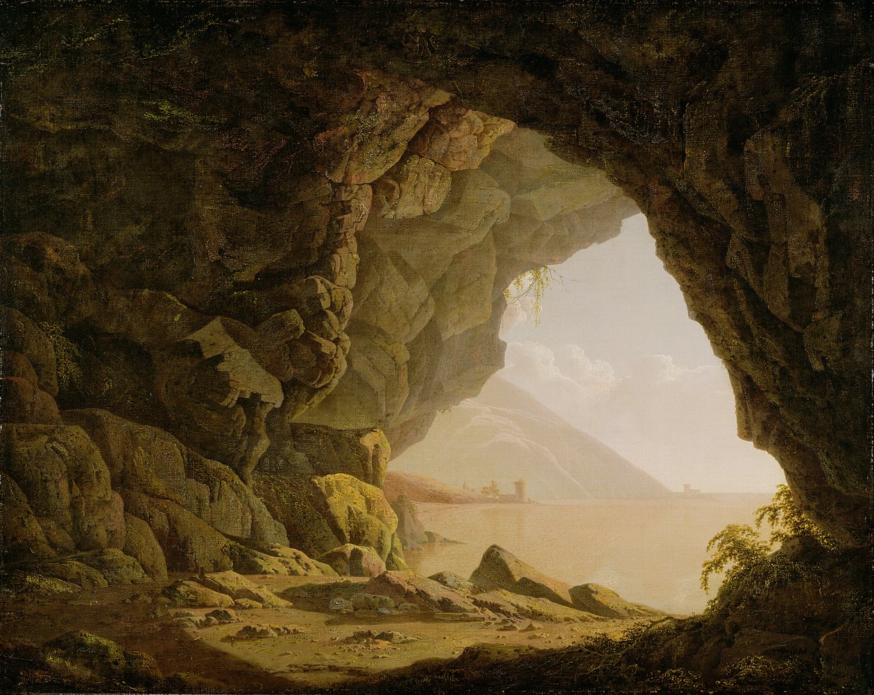 Cavern, niedaleko Neapolu, 1774 autorstwa Joseph Wright of Derby