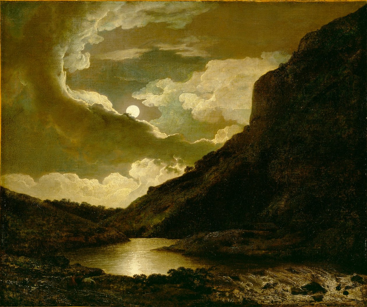 Matlock Tor w świetle księżyca autorstwa Joseph Wright of Derby
