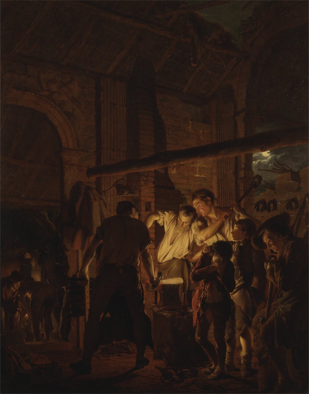 Sklep kowala autorstwa Joseph Wright of Derby