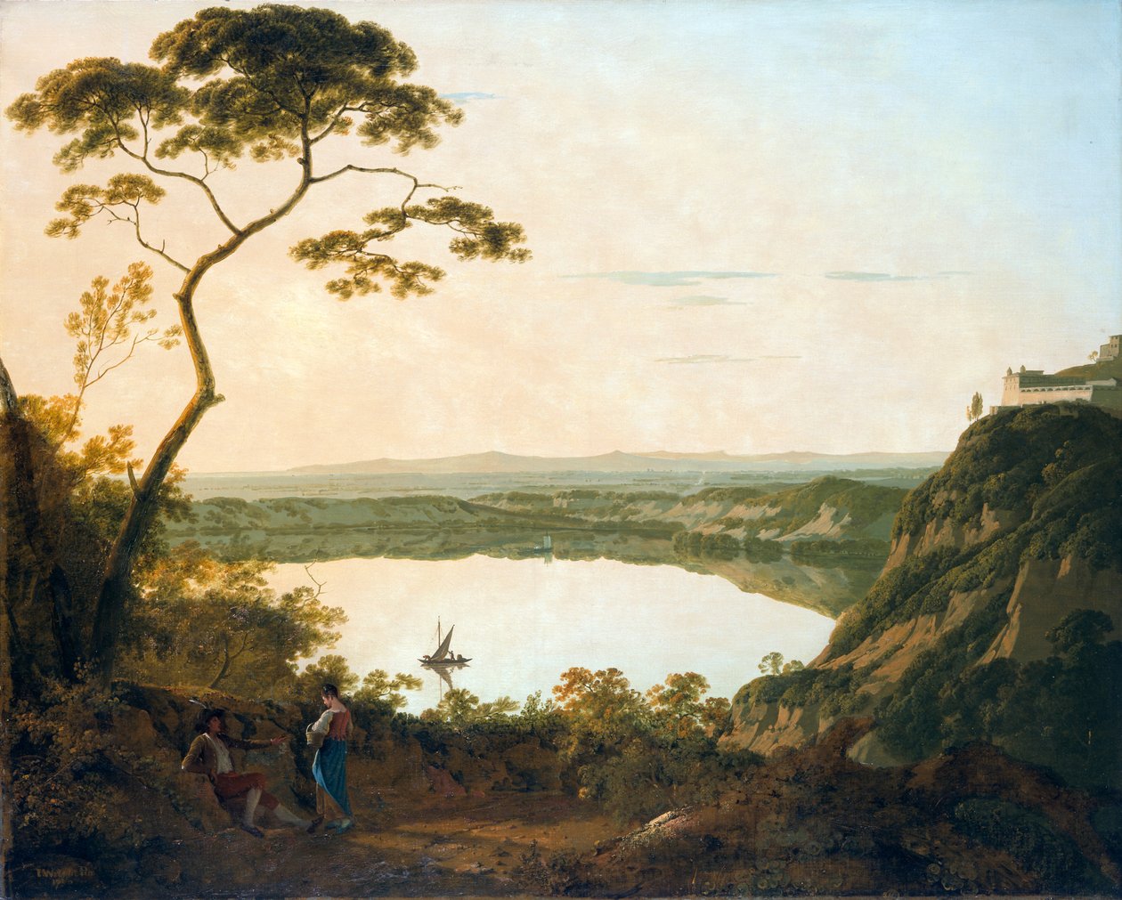 „Jezioro Albano”, 1790 autorstwa Joseph Wright of Derby